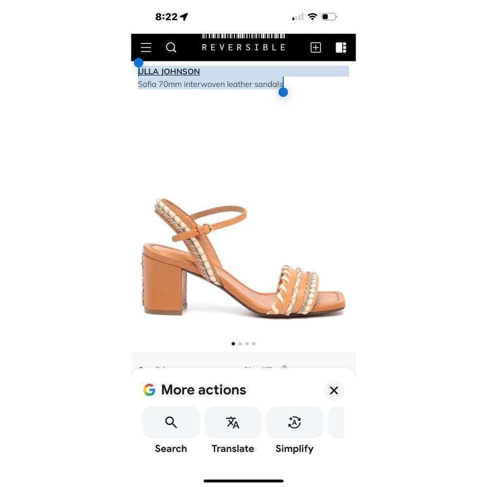 ULLA JOHNSON Sofia 70mm interwoven leather sandals NWB Size in Rust/Copper NWB S - Picture 9 of 9